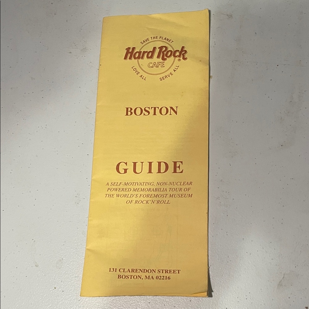 Vintage Hard Rock Cafe Boston Guide